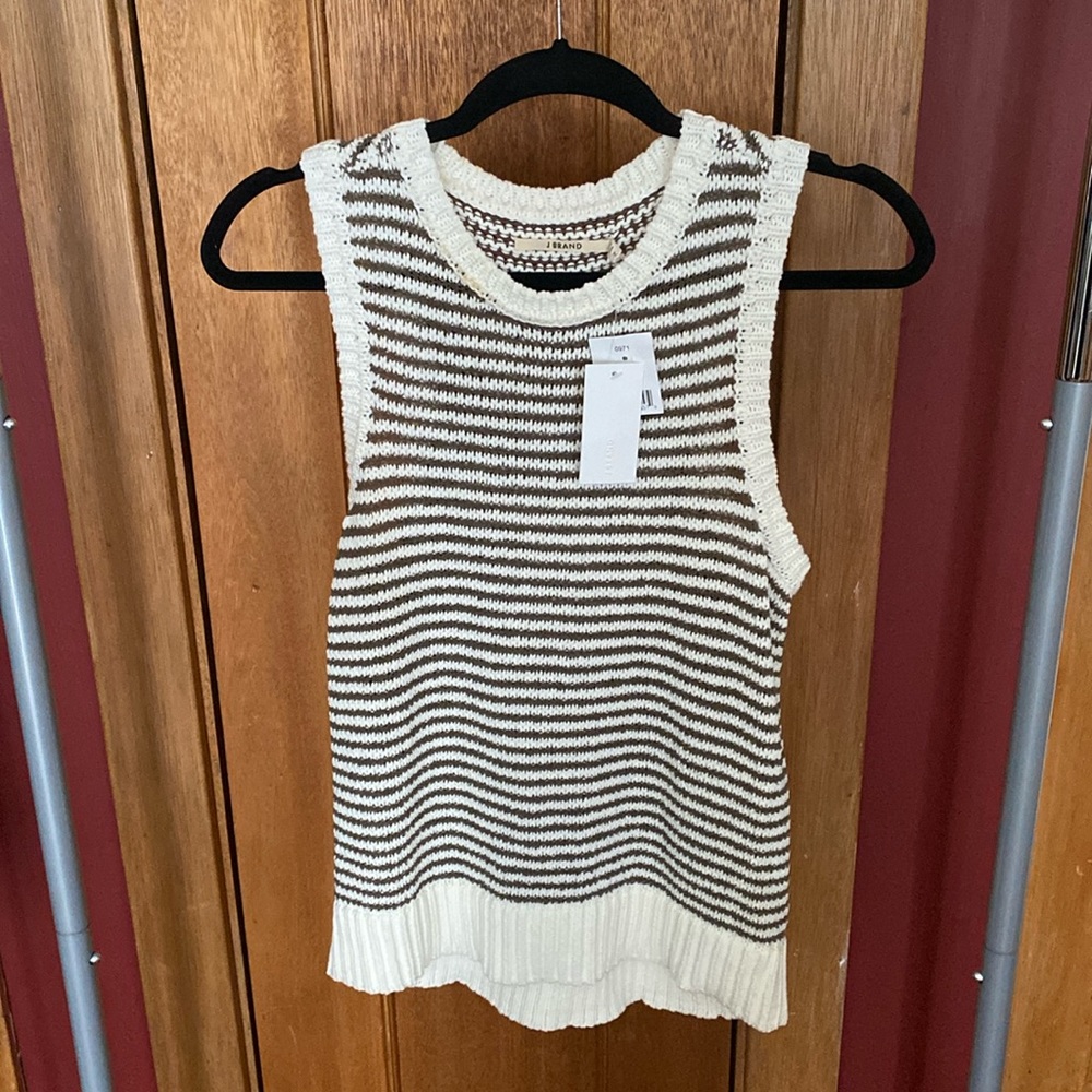NWT J Brand sleeveless knit vest/tank size m